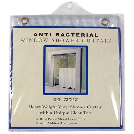 CARNATION HOME FASHIONS Carnation Home Fashions SCWIN/72 70 in. x 72 in. Window Shower Curtain or Liner - White SCWIN/72